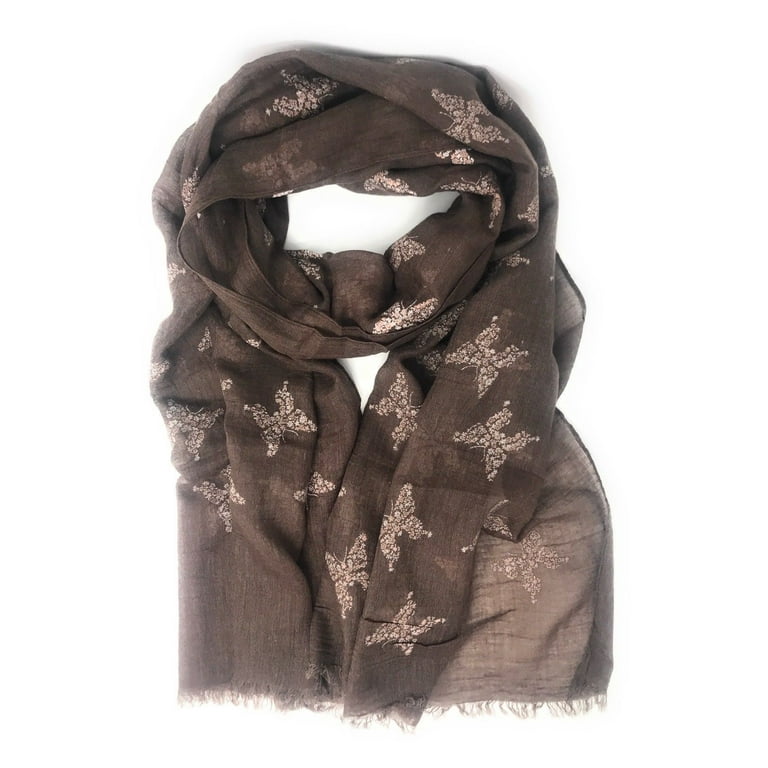 Butterfly Orchid Silk Scarf Chiffon Scarves Lightweight Soft Shawl for Women Girls Ladies Butterfly Orchid Silk Scarf Chiffon Scarves Lightweight Soft Shawl for Women Girls Ladies